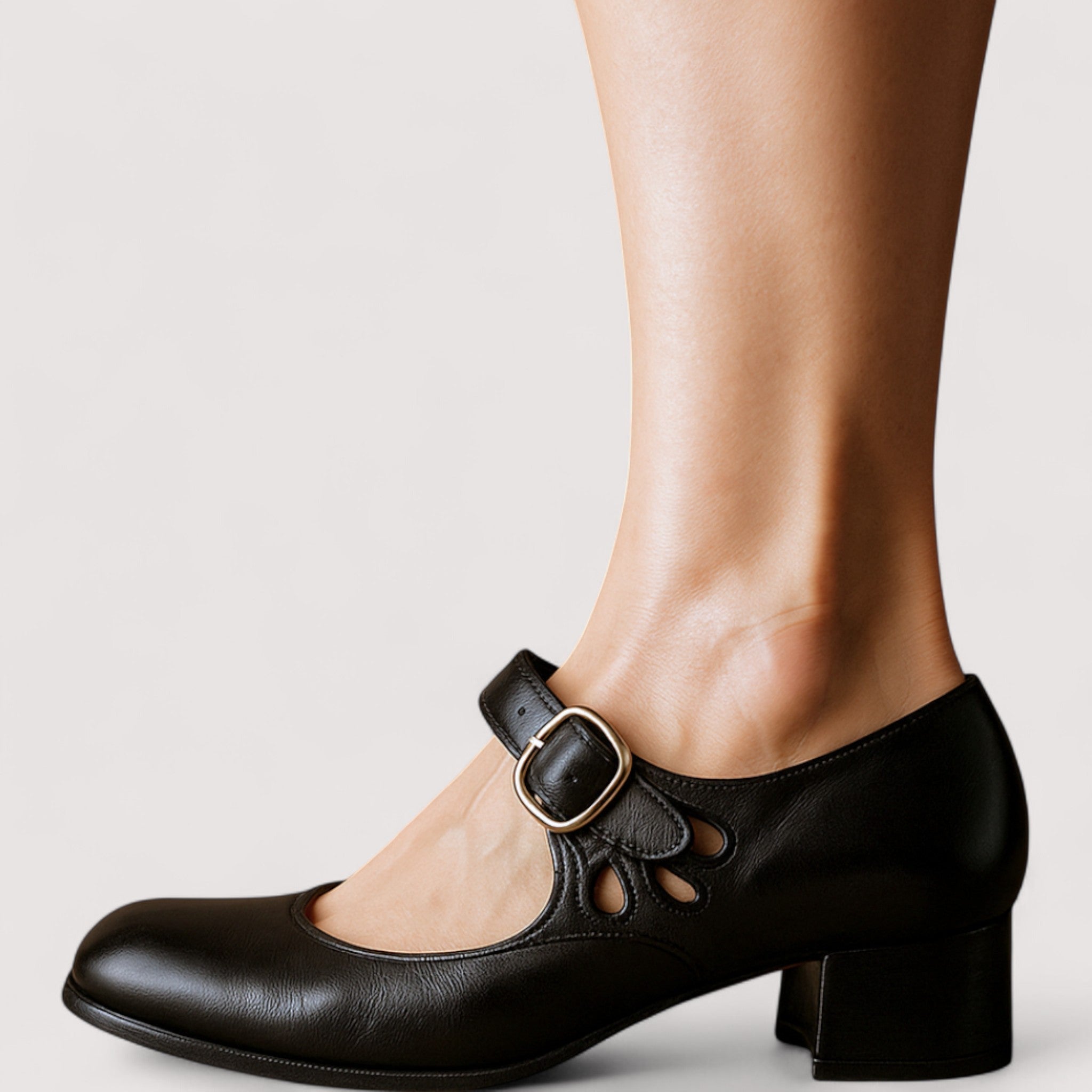 Clara - Elegant dekolleté i ekologläder