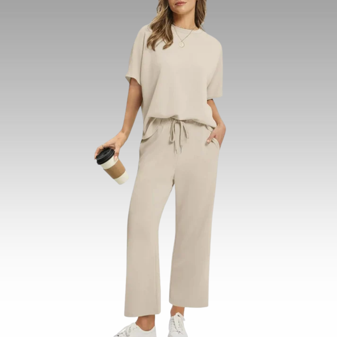 Bella™ - Avslappnad Topp- och Byxset för Kvinnor