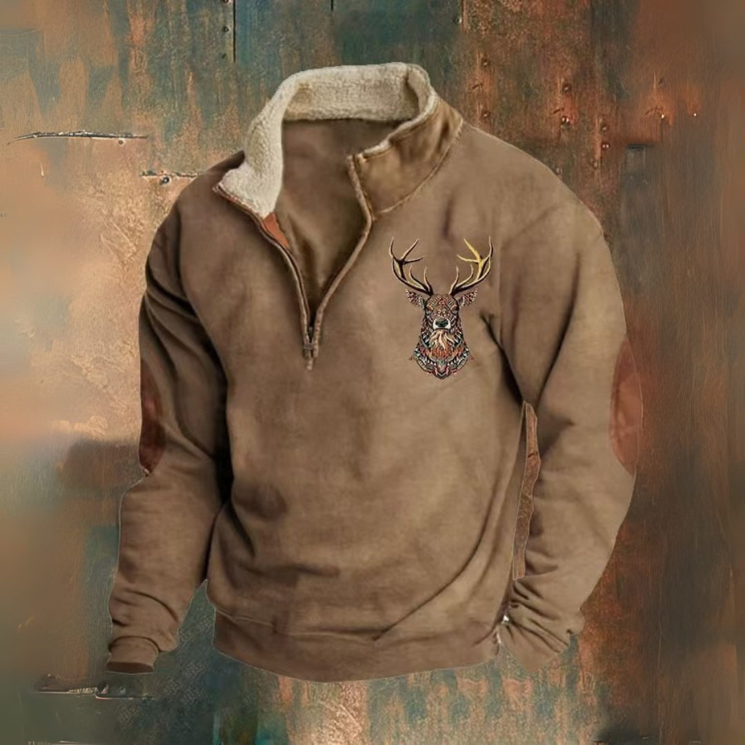 Laurent | V-ringad tröja med fyrvägs blixtlås