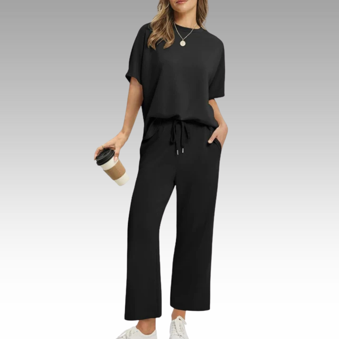 Bella™ - Avslappnad Topp- och Byxset för Kvinnor