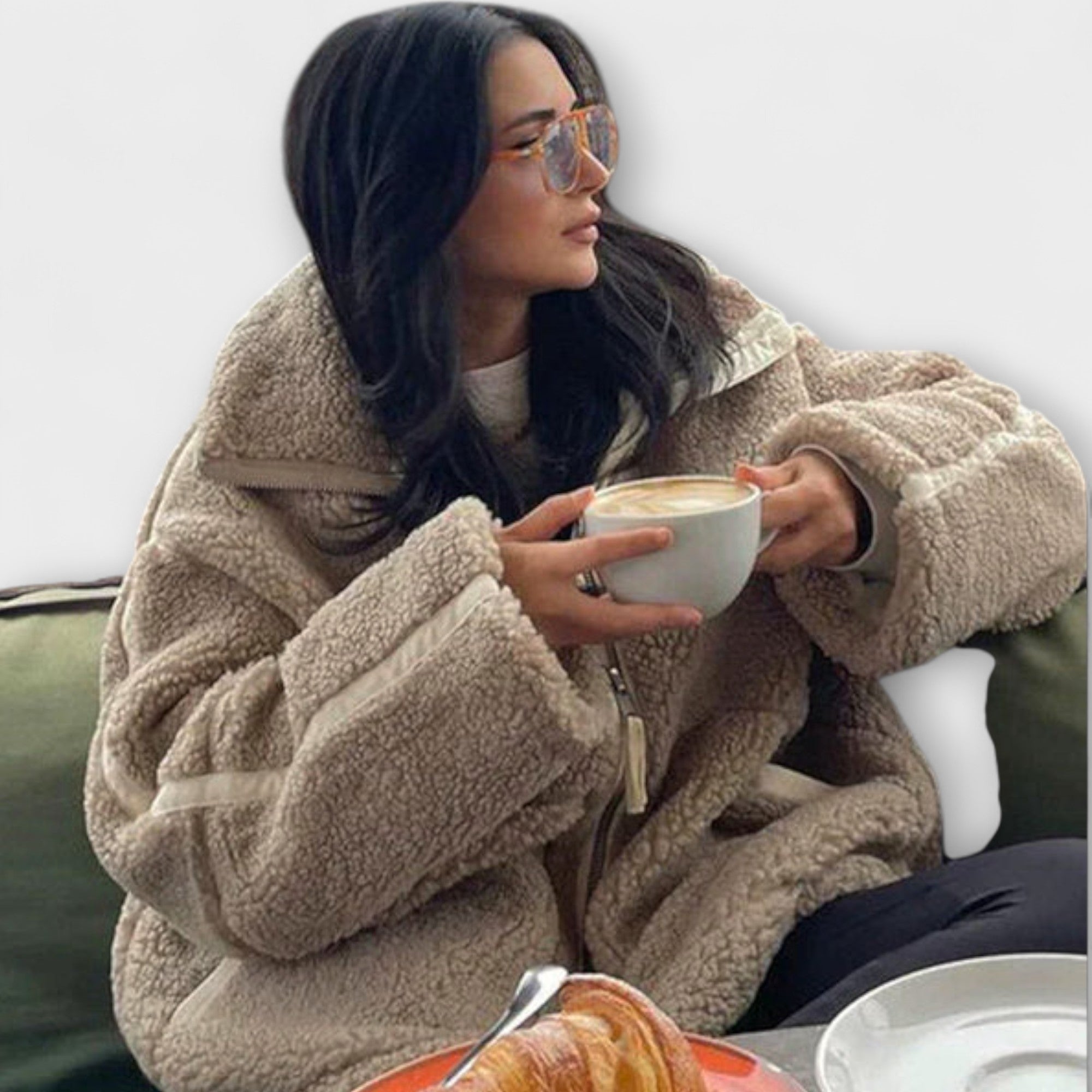 AURORA | MYSIG LYXIG SHERPA FLEECE-JACKA