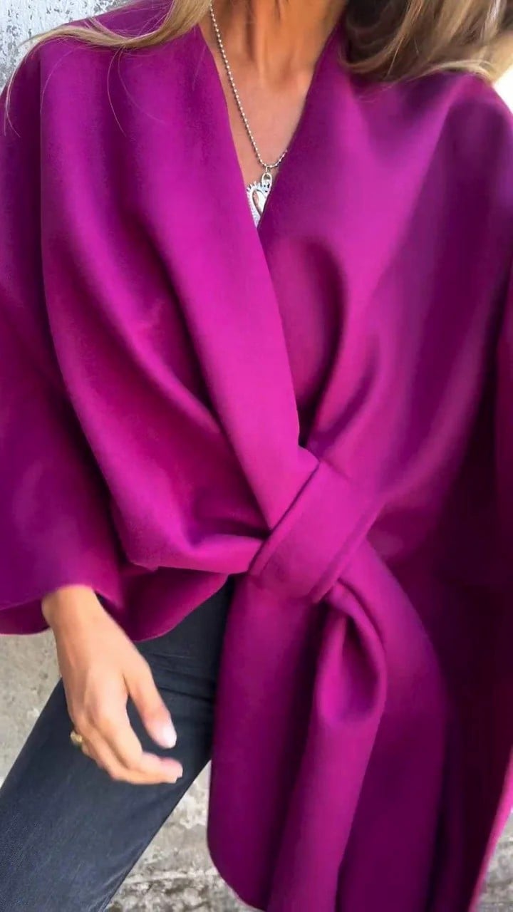 UMAIZA - OANSTRÄNGD STIL V-RINGAD CAPEJACKA