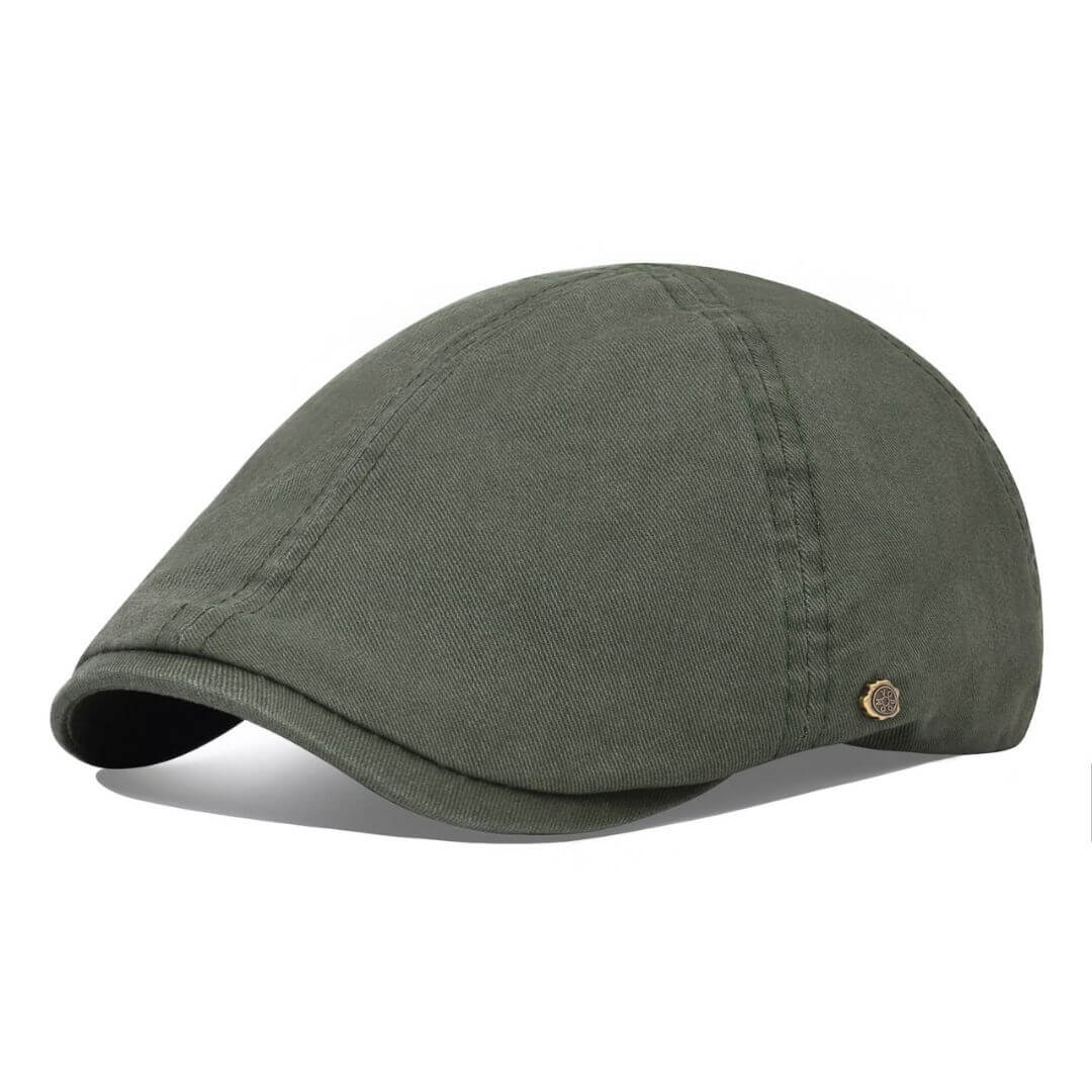 Borstad bomull flat cap | ATLANTA