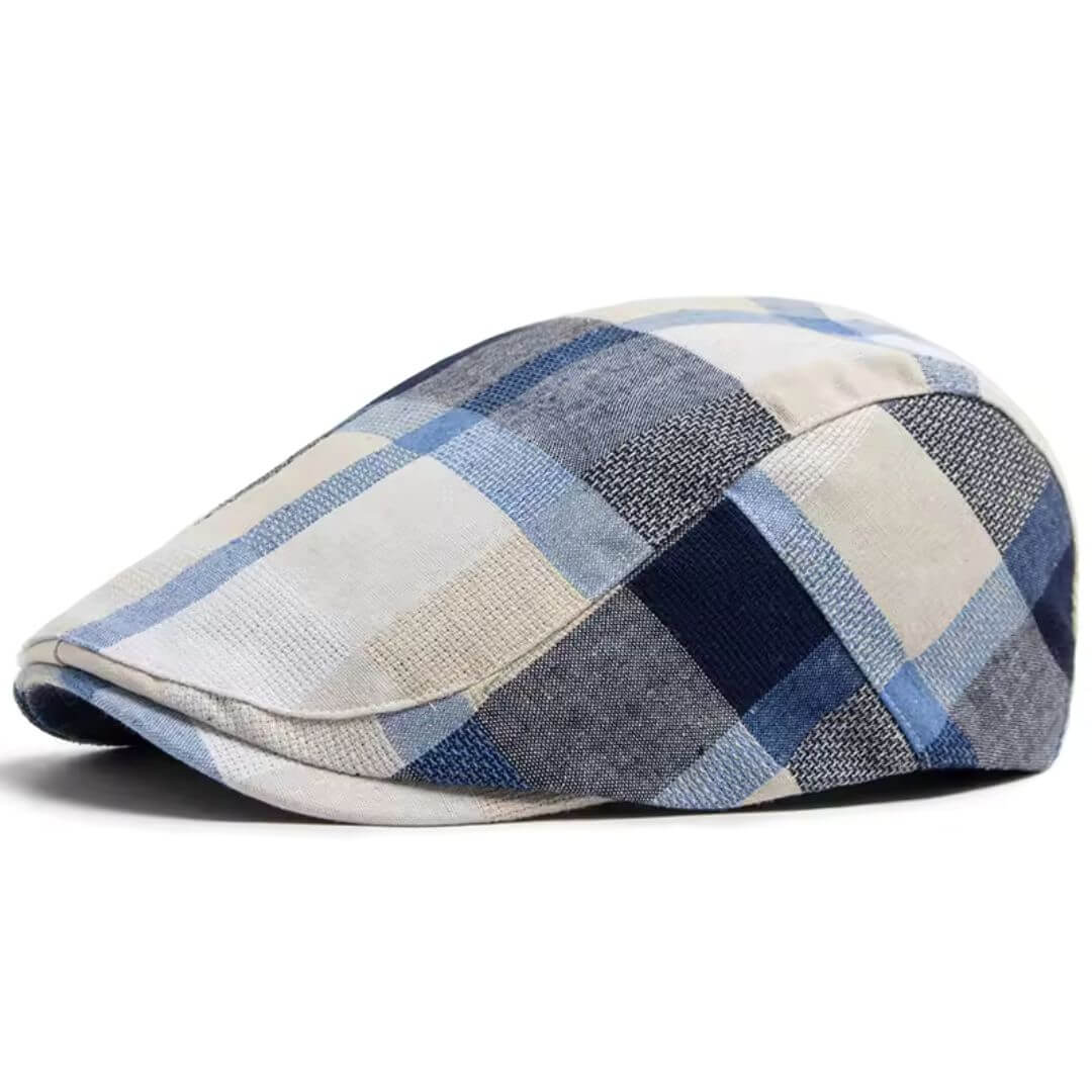 Bomullsklädd Patchwork Flat Cap | KANSAS