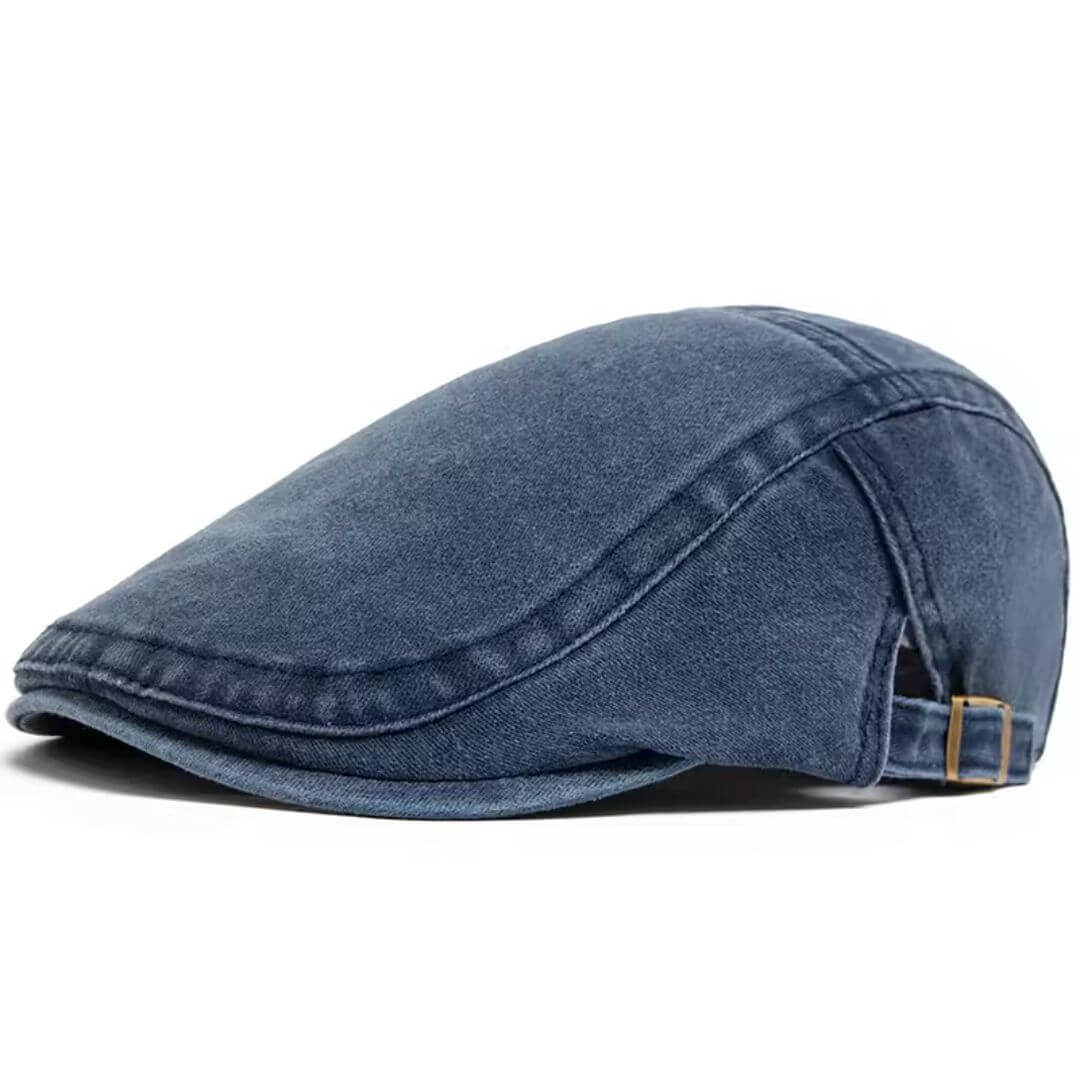 Tvättad denim flat cap | DALLAS