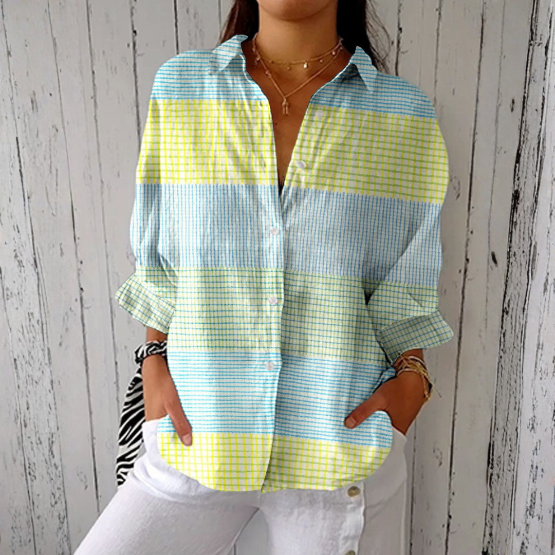 Marie | Pastellrutig blus