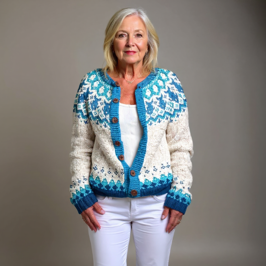 Eva - Vintage handsydd cardigan