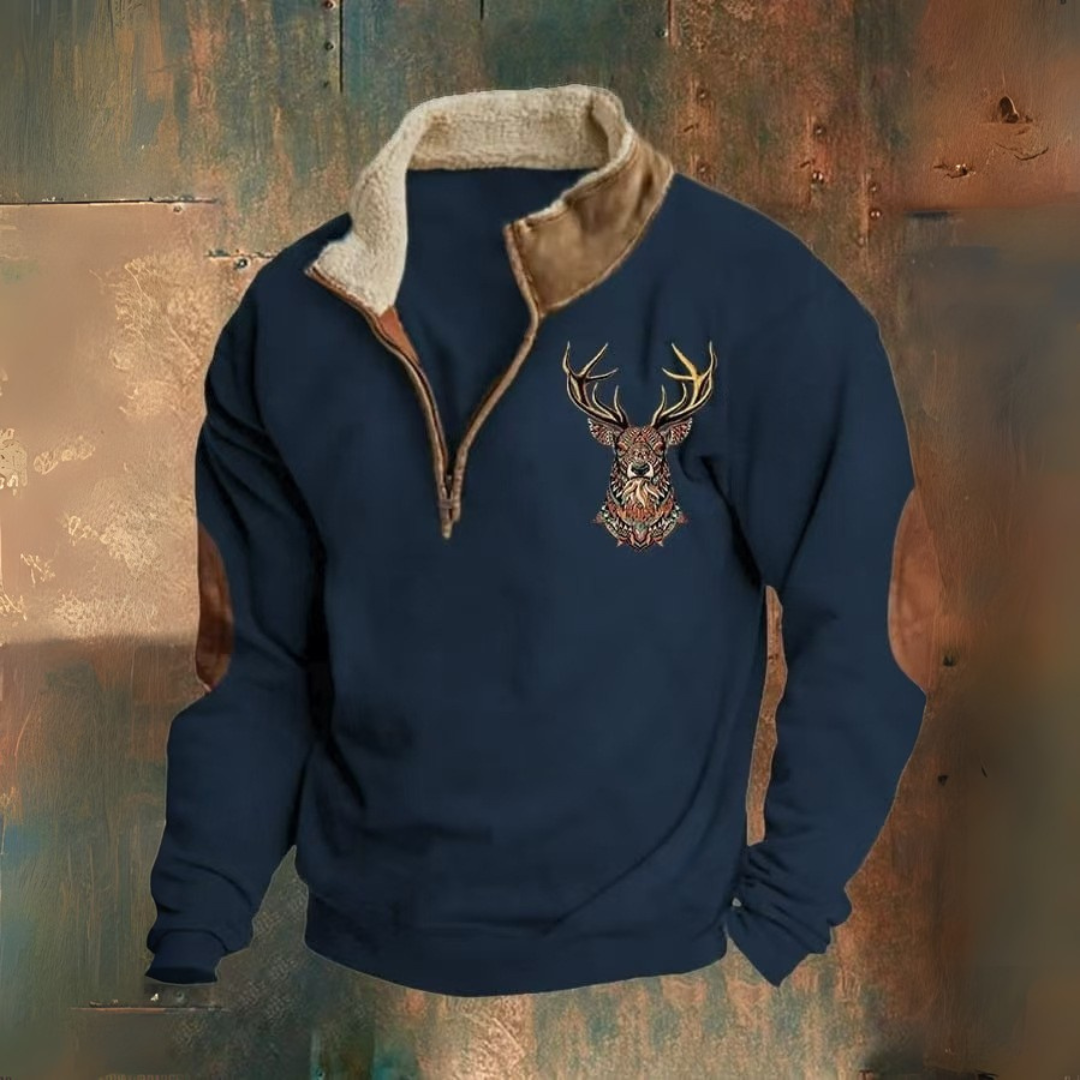 Laurent | V-ringad tröja med fyrvägs blixtlås