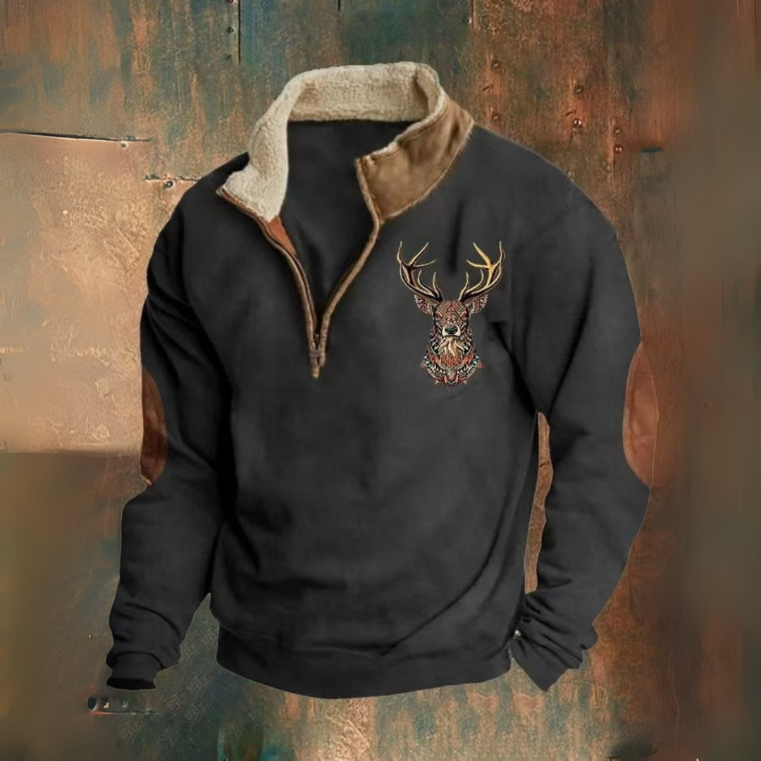 Laurent | V-ringad tröja med fyrvägs blixtlås