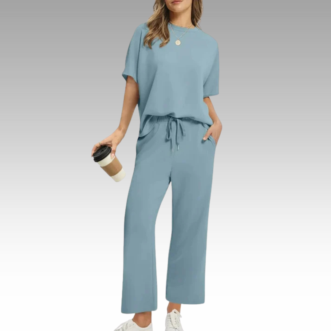 Bella™ - Avslappnad Topp- och Byxset för Kvinnor