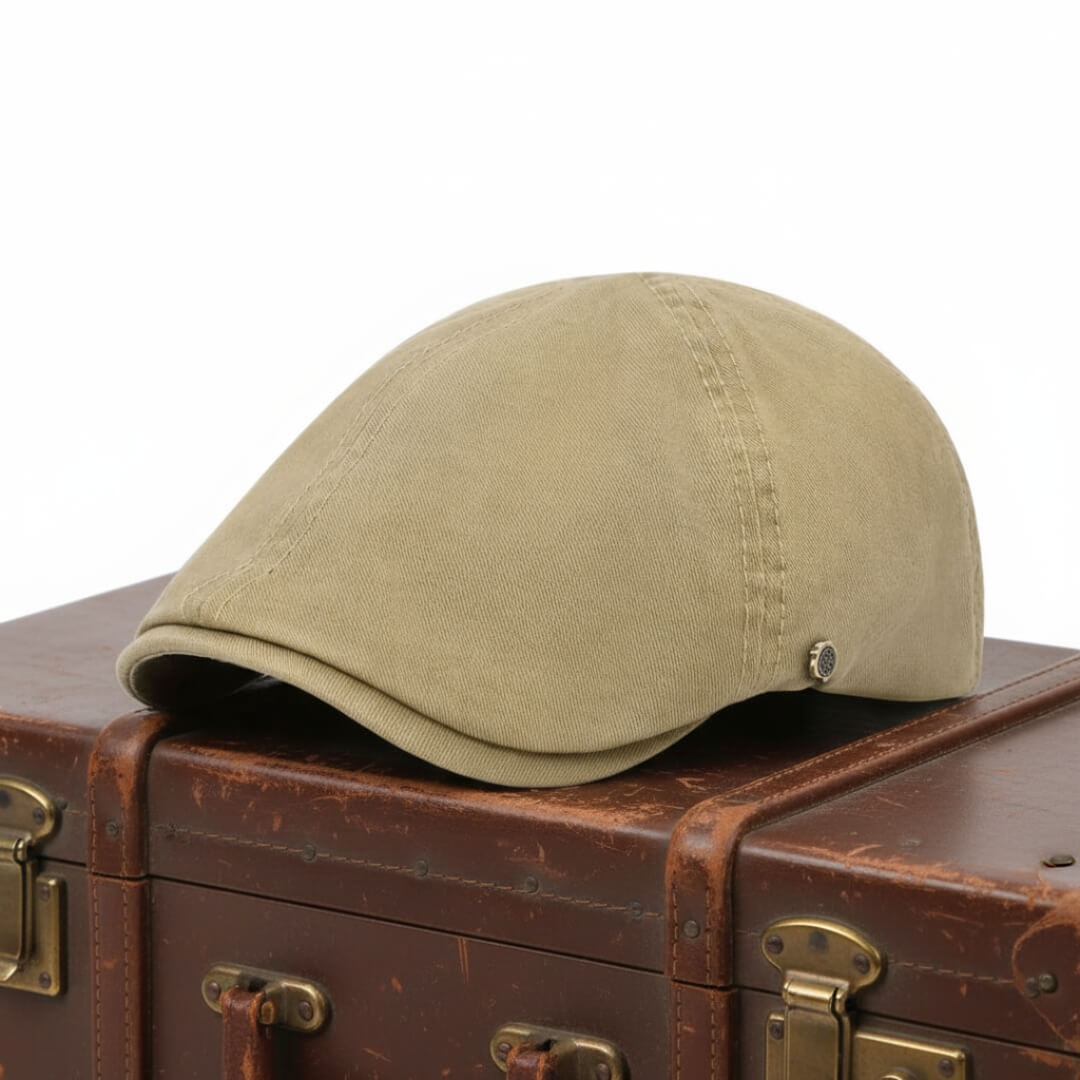 Borstad bomull flat cap | ATLANTA