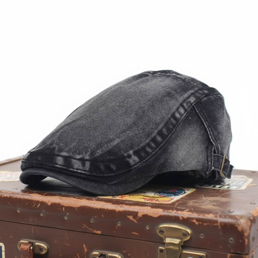 Tvättad denim flat cap | LOGAN