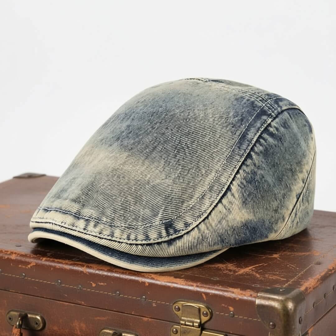 Tvättad denims flat cap | LEXINGTON