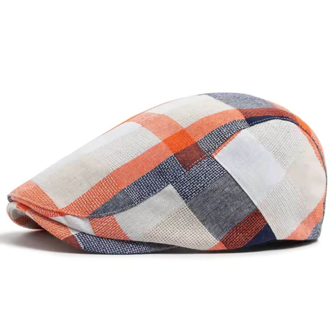 Bomullsklädd Patchwork Flat Cap | KANSAS