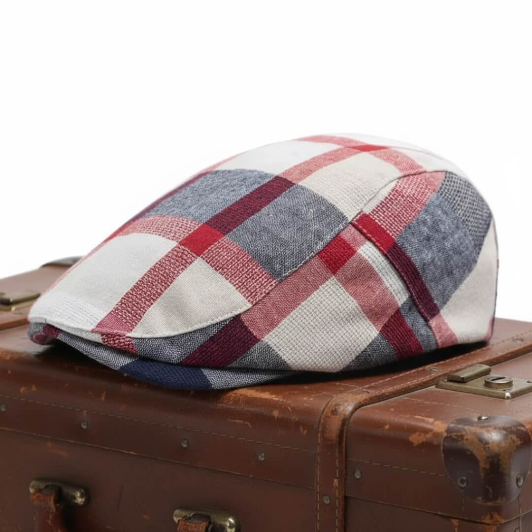 Bomullsklädd Patchwork Flat Cap | KANSAS