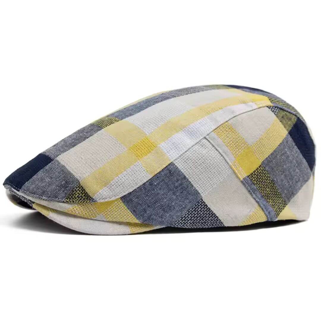 Bomullsklädd Patchwork Flat Cap | KANSAS