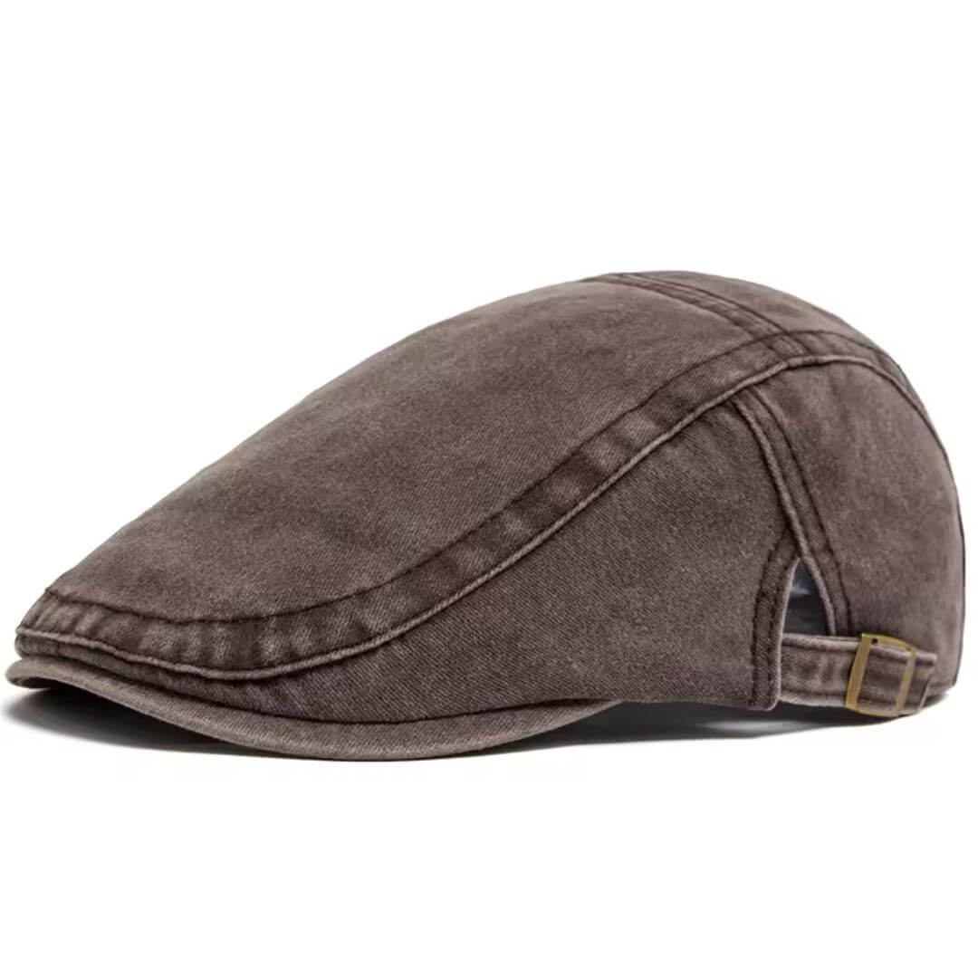 Tvättad denim flat cap | DALLAS