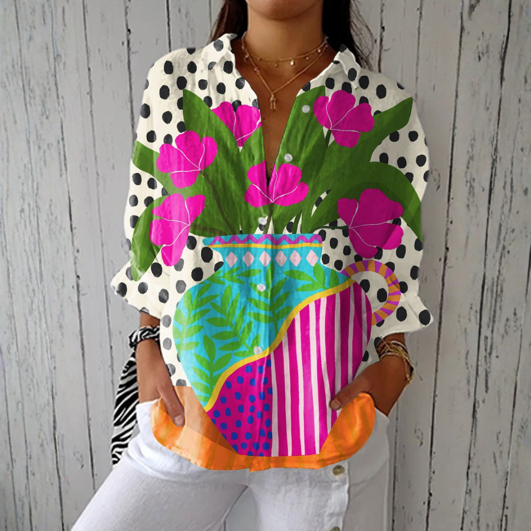 Odile | Blus Vase Fleurie