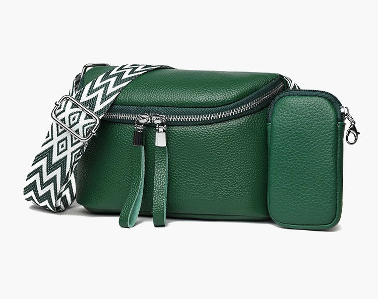 Nina | Finsläpad Läderaxelväska