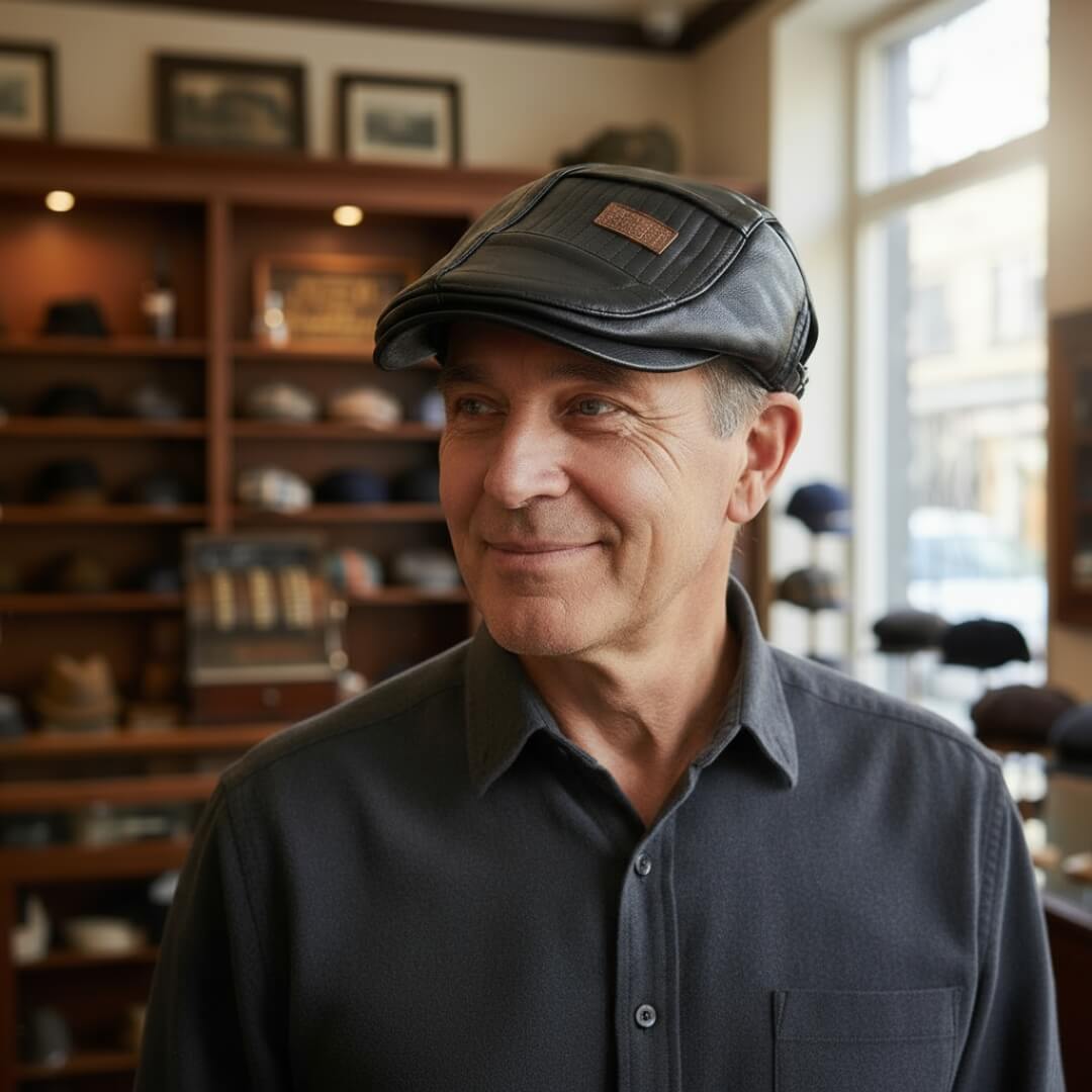 Vegan läder flat cap | TYSON