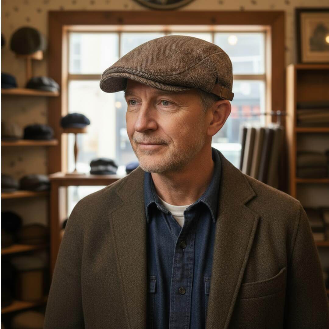 Ull Herringbone Flat Cap | SCOTTSDALE