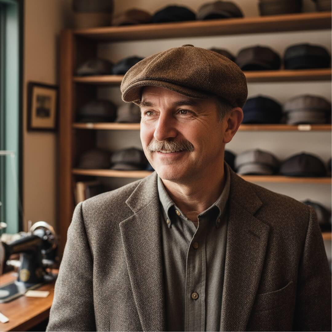 Linnenbomull Flat Cap | ASPEN