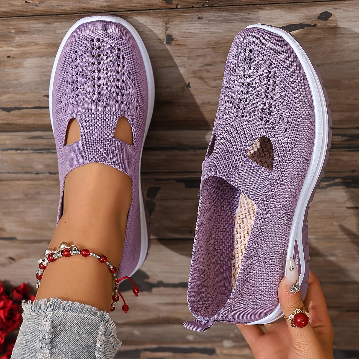 Breezora™ - Ultimat Komfort Mjuksula Stickade Sommarsneakers för Kvinnor