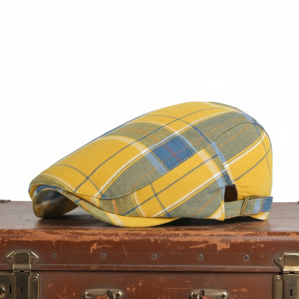 Rutig bomull flat cap | JACKSONVILLE