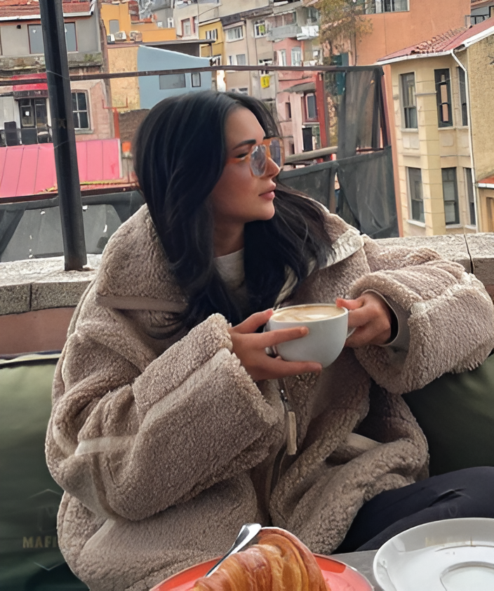 ELSA – MYSIG SHERPAJACKA MED FRAMDRAGKEDJA