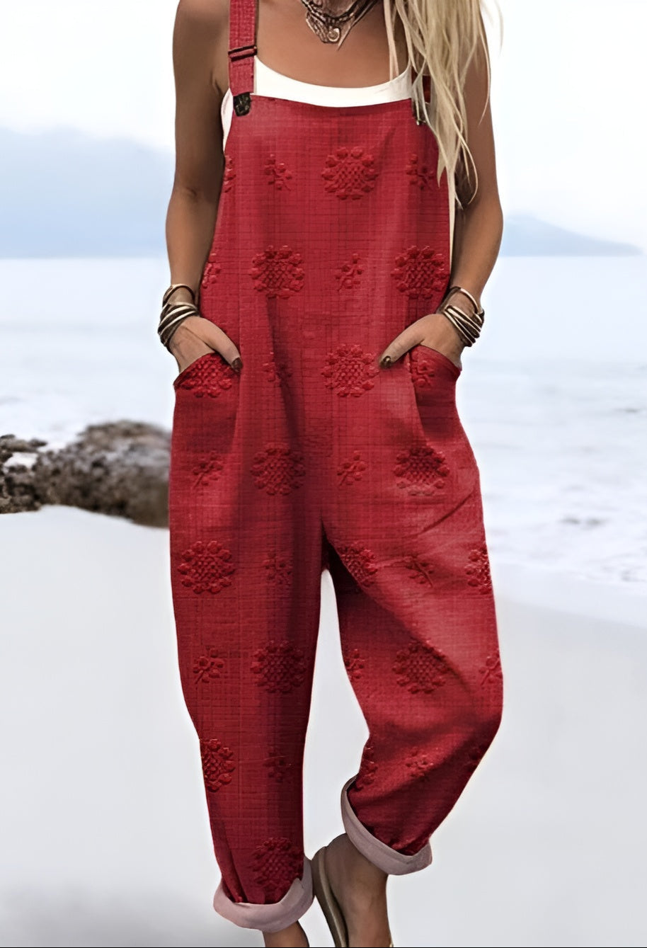 Lynn™ | Palisanderprägade Hängselbyxor